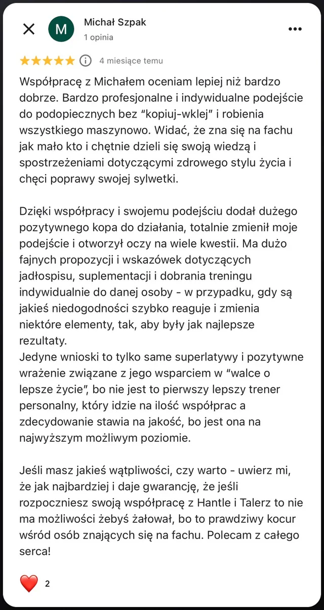 Opinia 1 z Google Maps screenshot