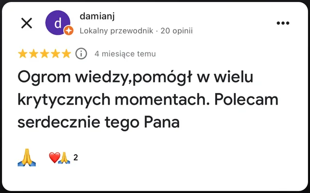 Opinia w Google